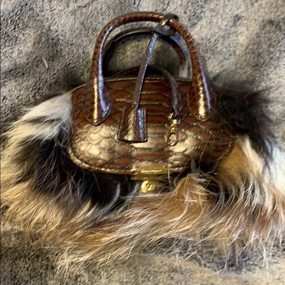 Salvatore ferragamo mini fur bag